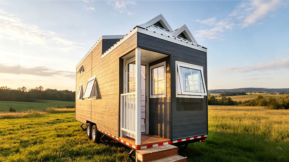 Shangri-La 2406t USA Standard prefab house: 3 Bedroom Tiny House on Wheels