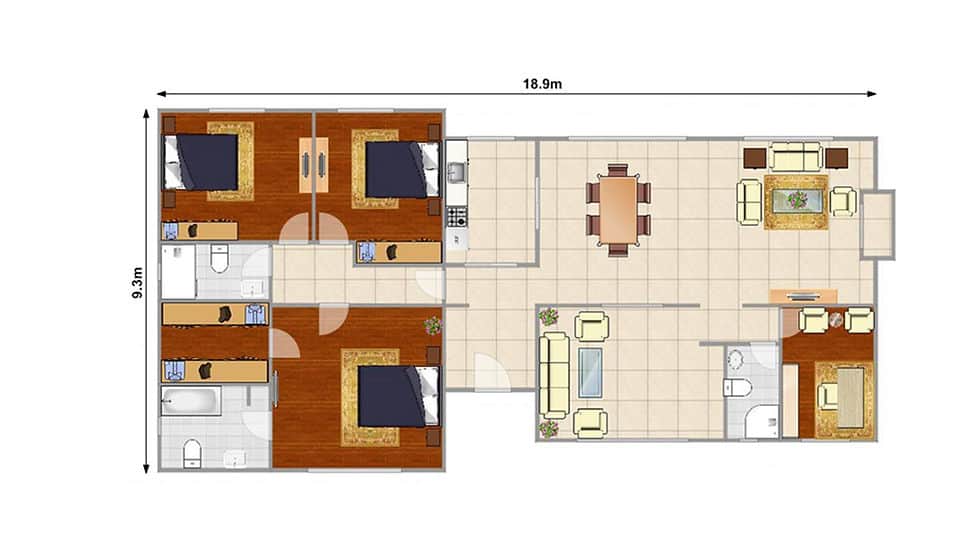Garassini House layout plan