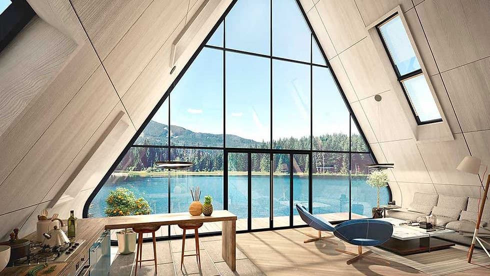 Lumina House: 2 Storeys One Bedroom A frame House