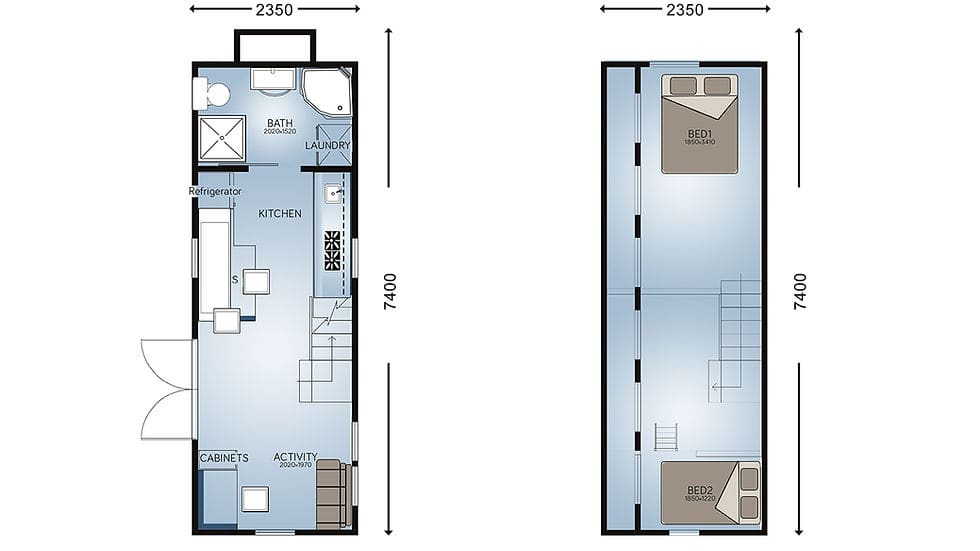 Munich Tiny House on wheels layout plan