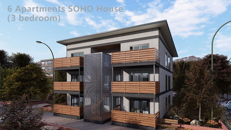 6 Apartments SOHO Prefab Loft