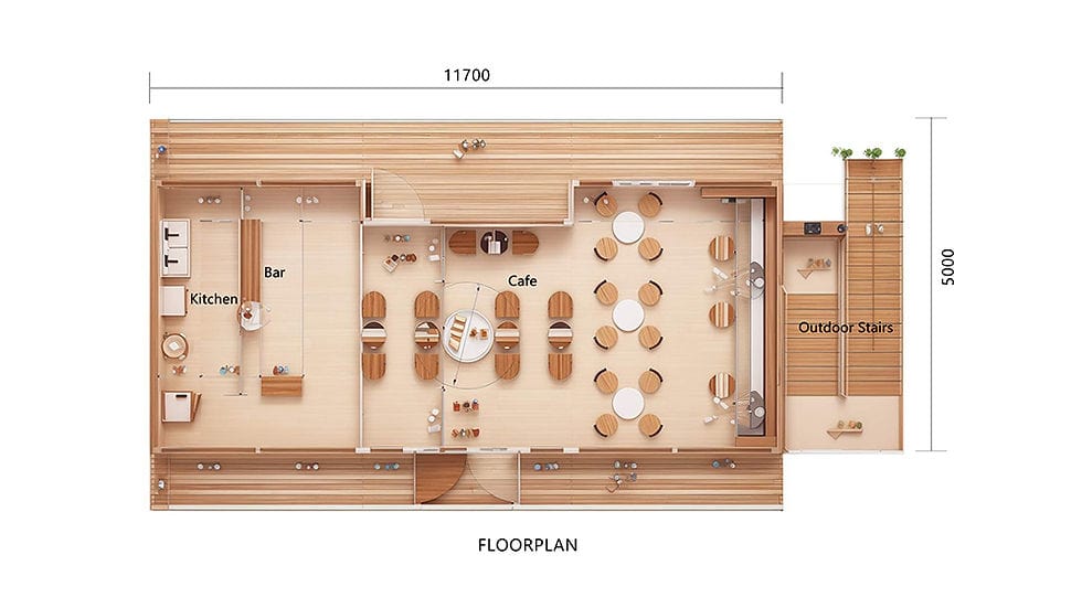 Mingshan Park Cafe layout plan