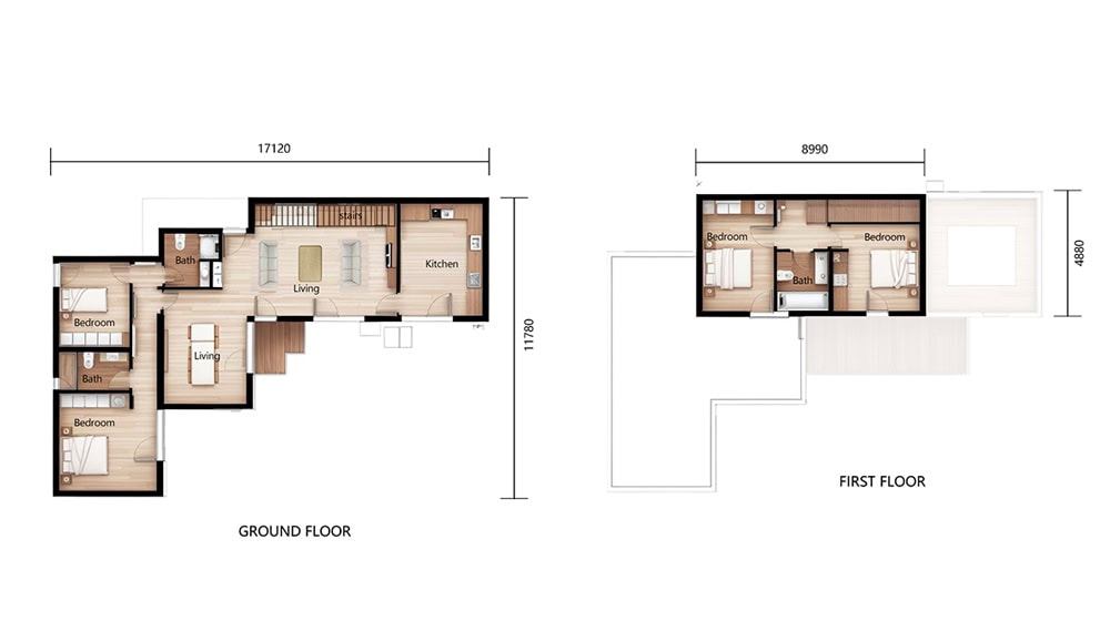 Prefabricated Light Steel Frame House single family home Turku House layout plan