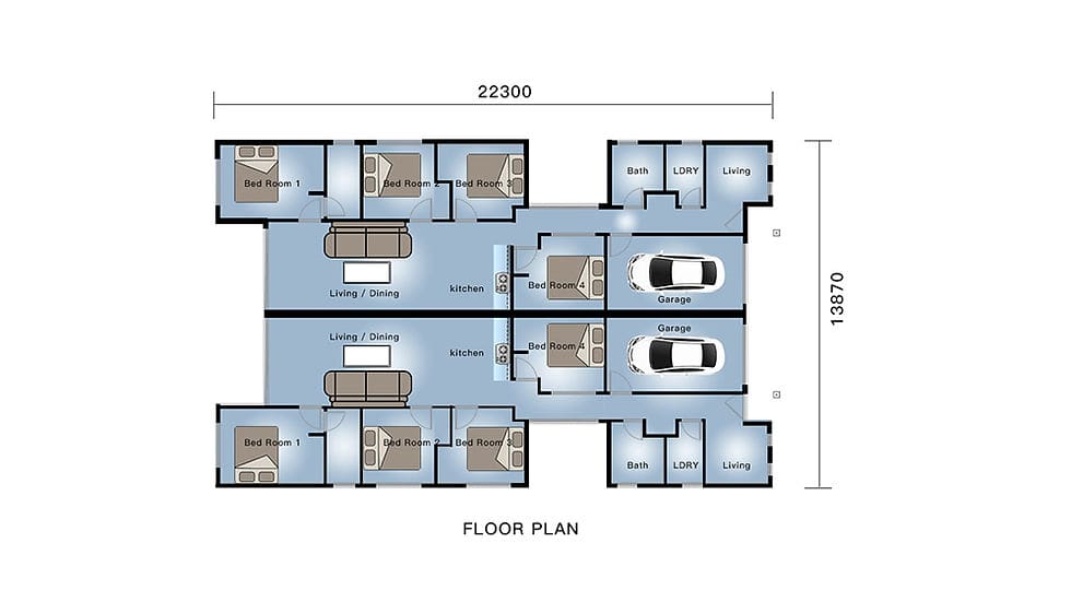 Steel Frame Kit Homes Australia layout plan