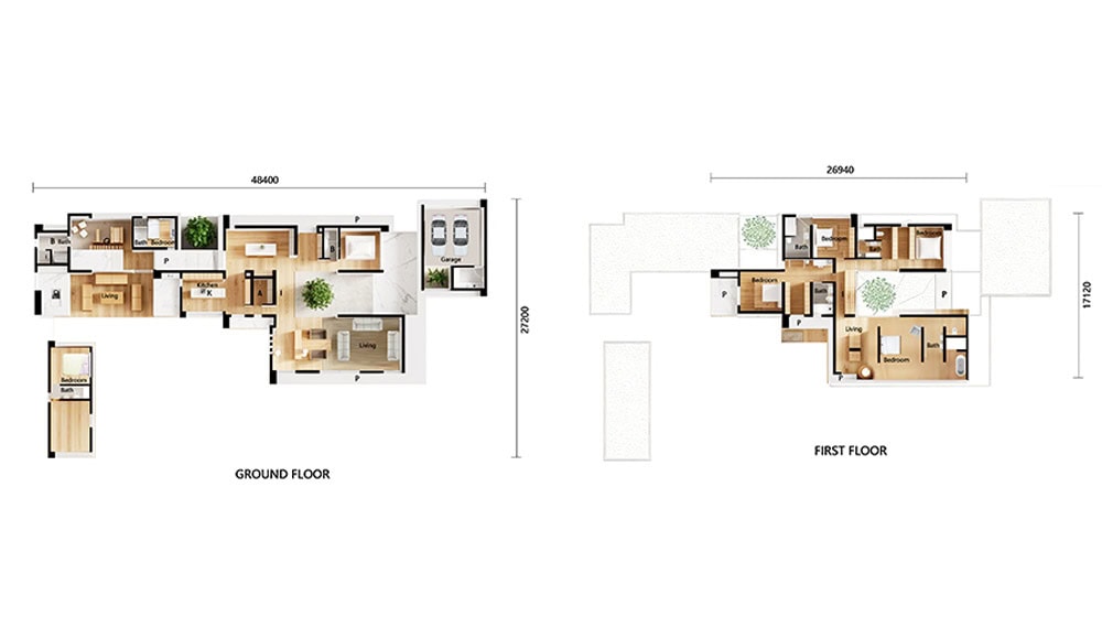 Light steel frame preafb house panelized house kits Champagne House layout plan