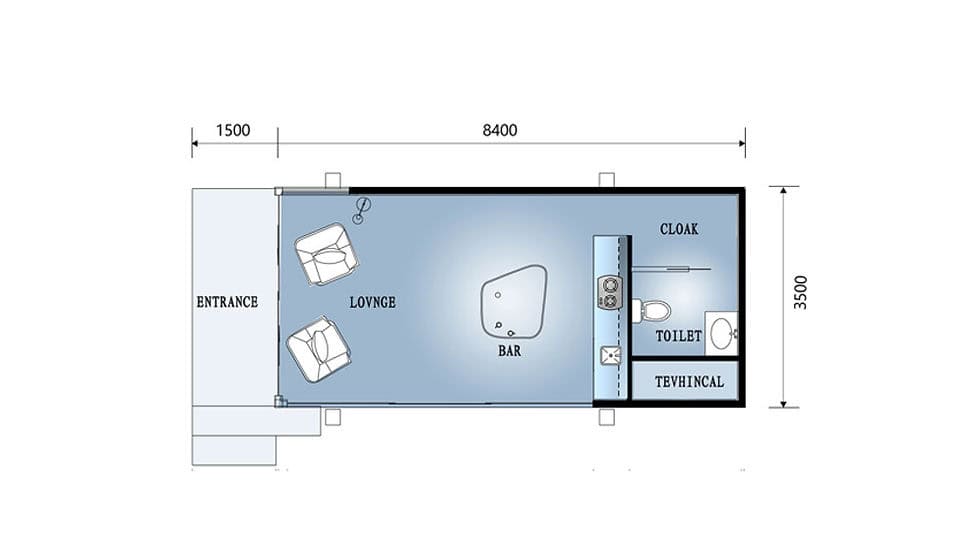 Natura Zen camping cabin near national park layout plan