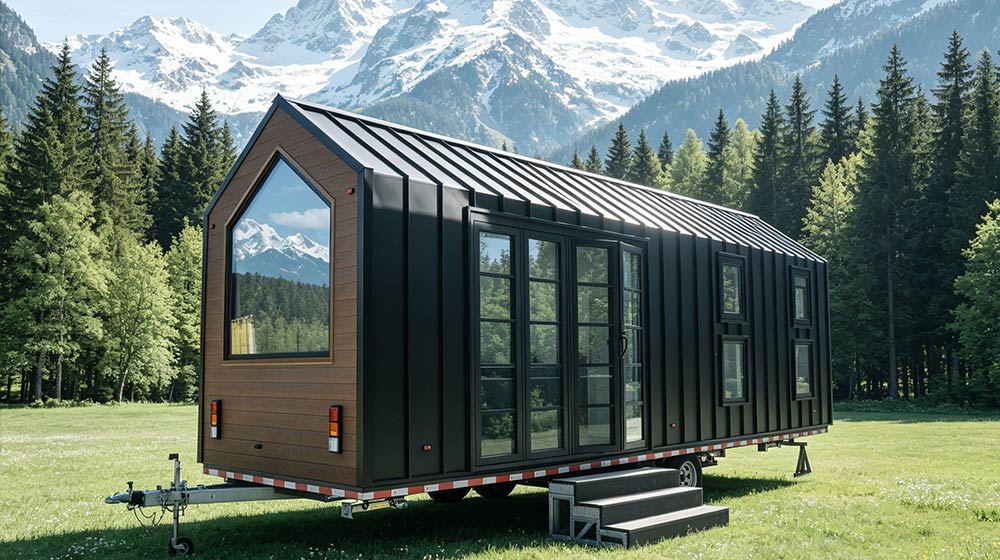 Mini Trailer Prefabricated Homes Queensland Tiny Houses on Wheels with Bedroom,bath