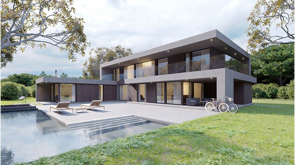 Modern Prefab Light Steel Frame House \| Customizable & Durable Kit Homes Oakland House