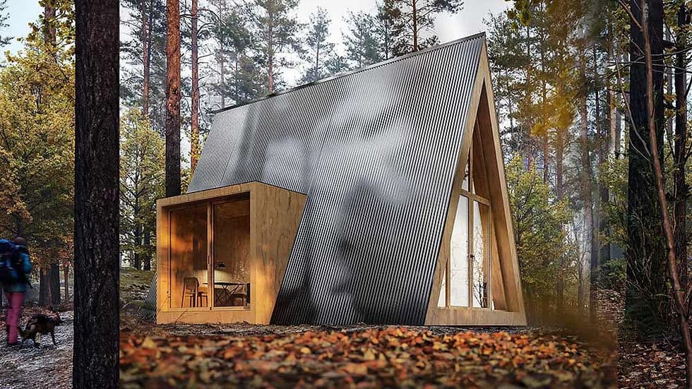 A-Frame Prairie A4 – One Bedroom Light Steel Frame House