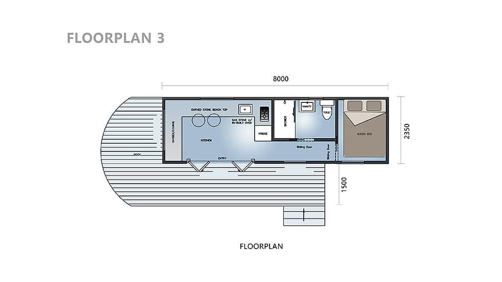 Queensland Tiny Home on wheels Australia layout plan
