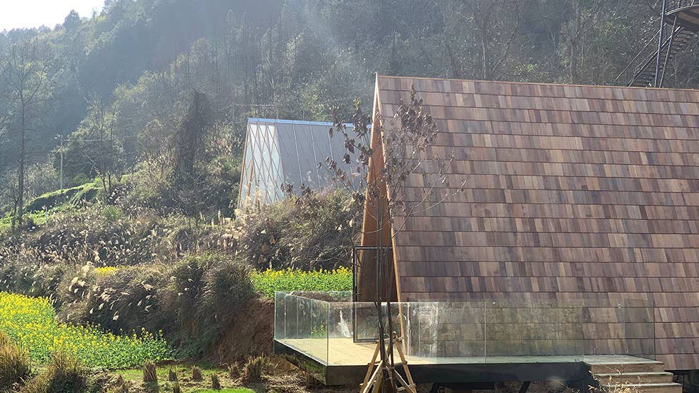 GuiZhou A Frame Light steel Structure Villa for Sale