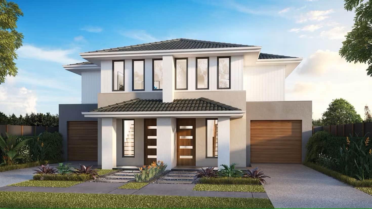 Lakeshore House: A Contemporary Twin Villa