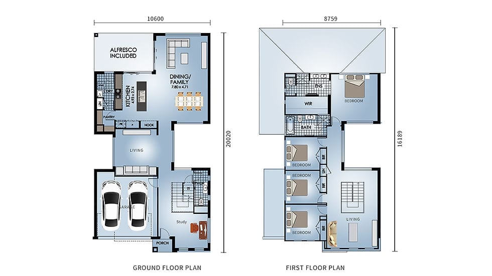Winnipeg: 2 Storeys 4 Bedrooms Single Family Homes layout plan