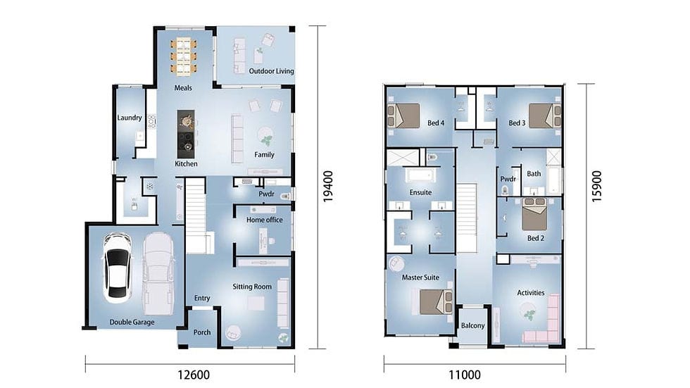 Zurich House Chile Single Family Home Project layout plan