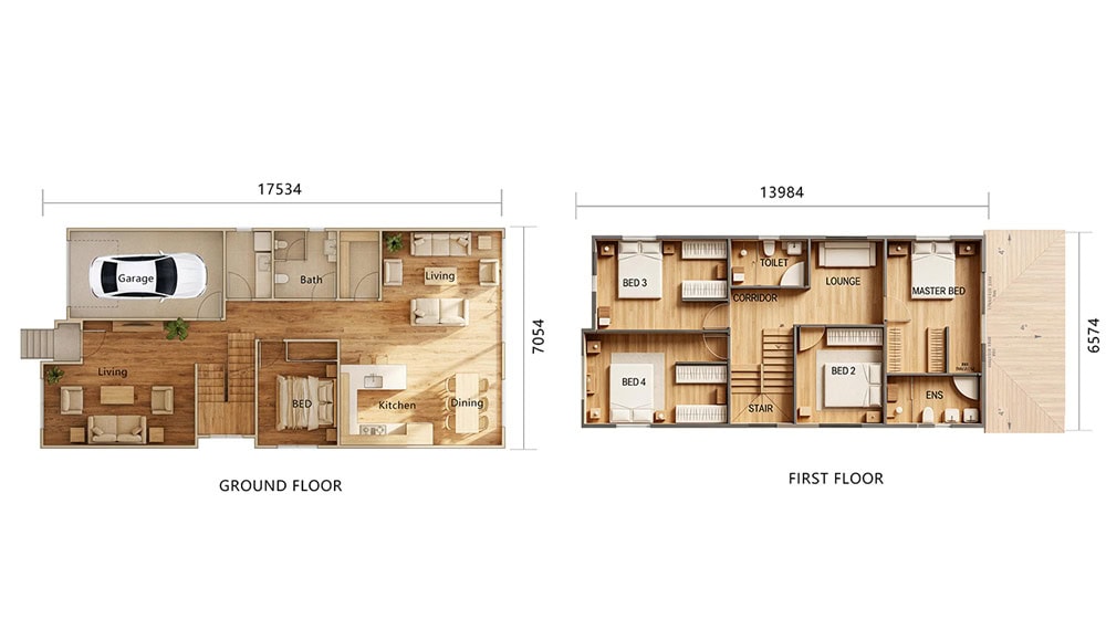 Possum House – A Spacious Two-Storey Family Residence Powered by DEEPBLUE SMARTHOUSE Panelized Construction System layout plan