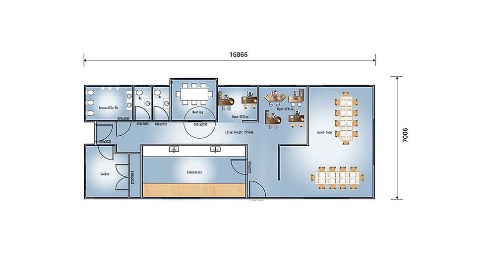 Dunedin Bungalow Office, New Zealand layout plan