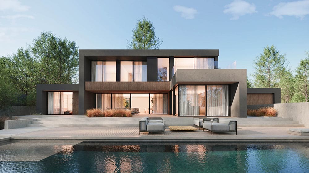 prefabricated house luxury villa single family home Dresden House