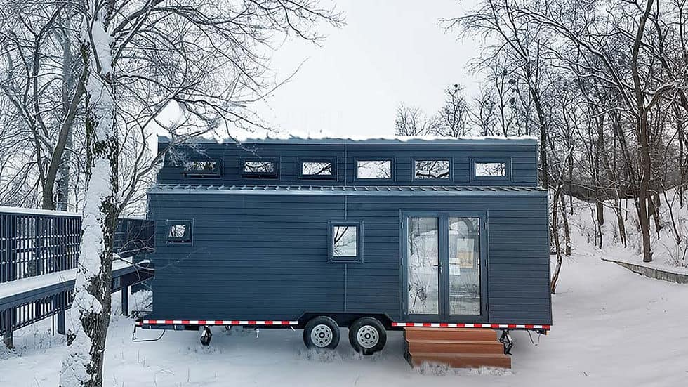 Cider Box Modular Home on Wheels Gray