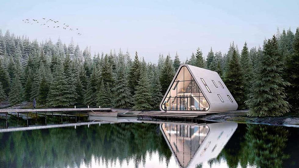Lumina House: 2 Storeys One Bedroom A frame House