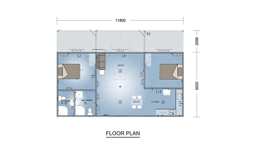 Foldable house Patel House layout plan