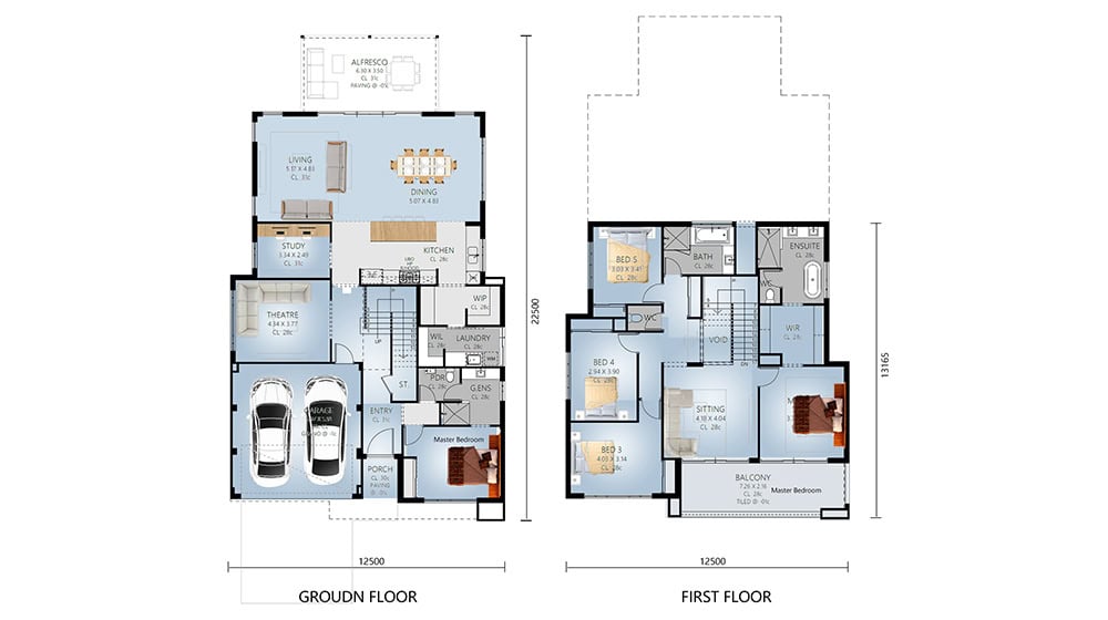 Birchwood House – Two-Storey Prefabricated Villa layout plan