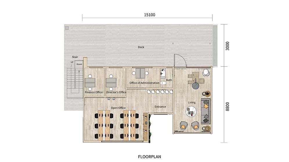 LuoTong Camp Office – Modular Office Building For Sale layout plan