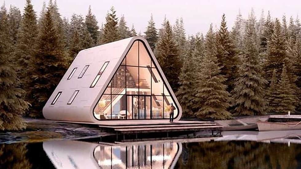 Lumina House: 2 Storeys One Bedroom A frame House