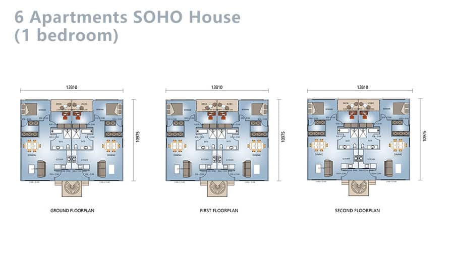 6 Apartments SOHO Prefab Loft