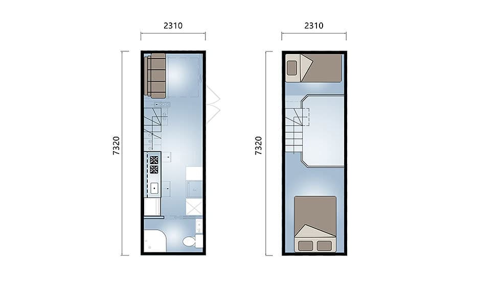 Lecoo Tiny House On Wheels layout plan