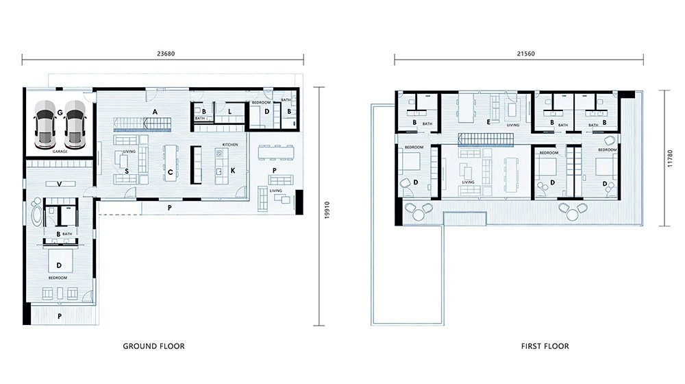 Modern Prefab Light Steel Frame House \| Customizable & Durable Kit Homes Oakland House layout plan