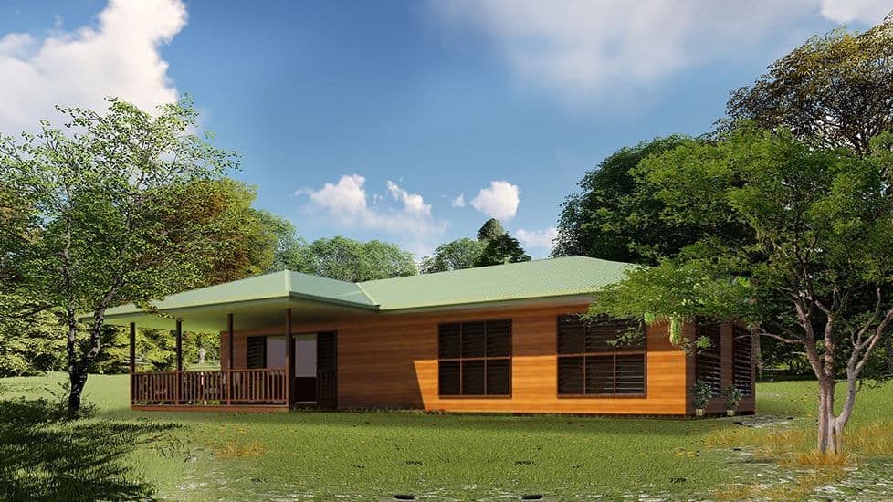 Timber-Look Prefab Bungalow – Design No.03